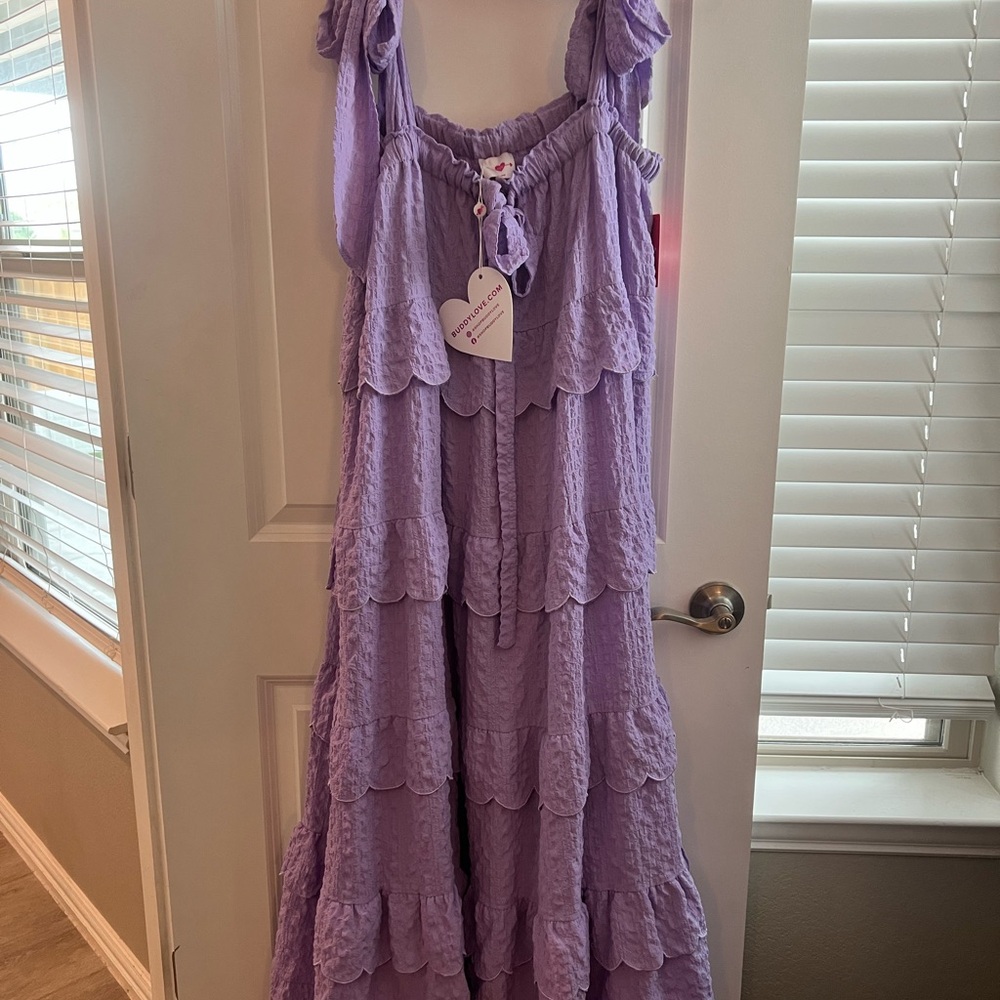 Lavender Tiered Maxi Dress